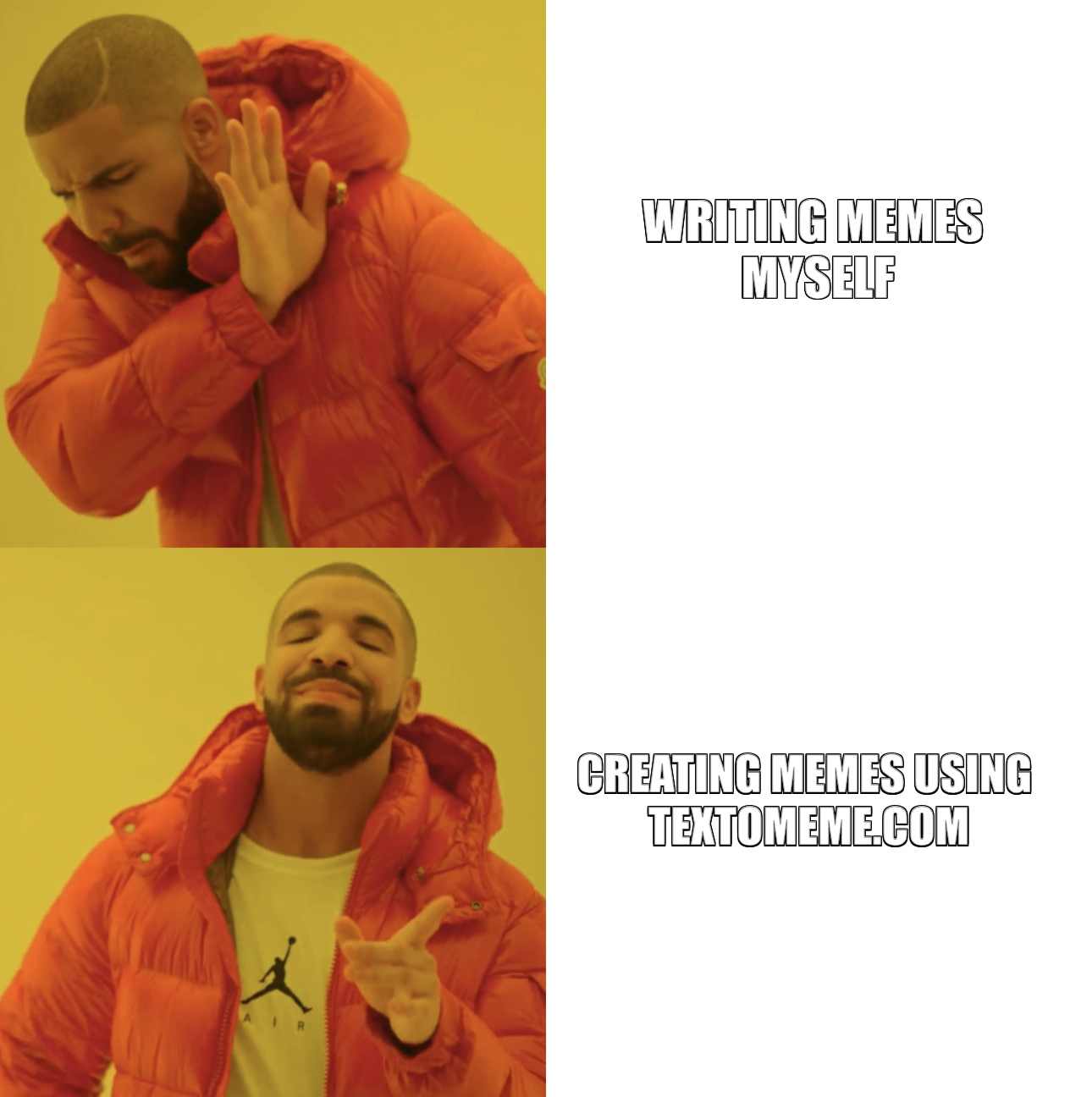 Funny meme created with the text to meme generator
