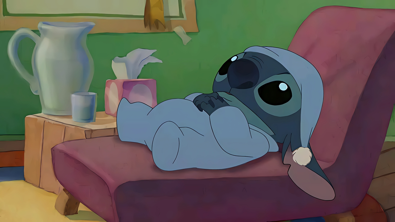 Sicko Mode or Stitch Feeling Sick Meme Template