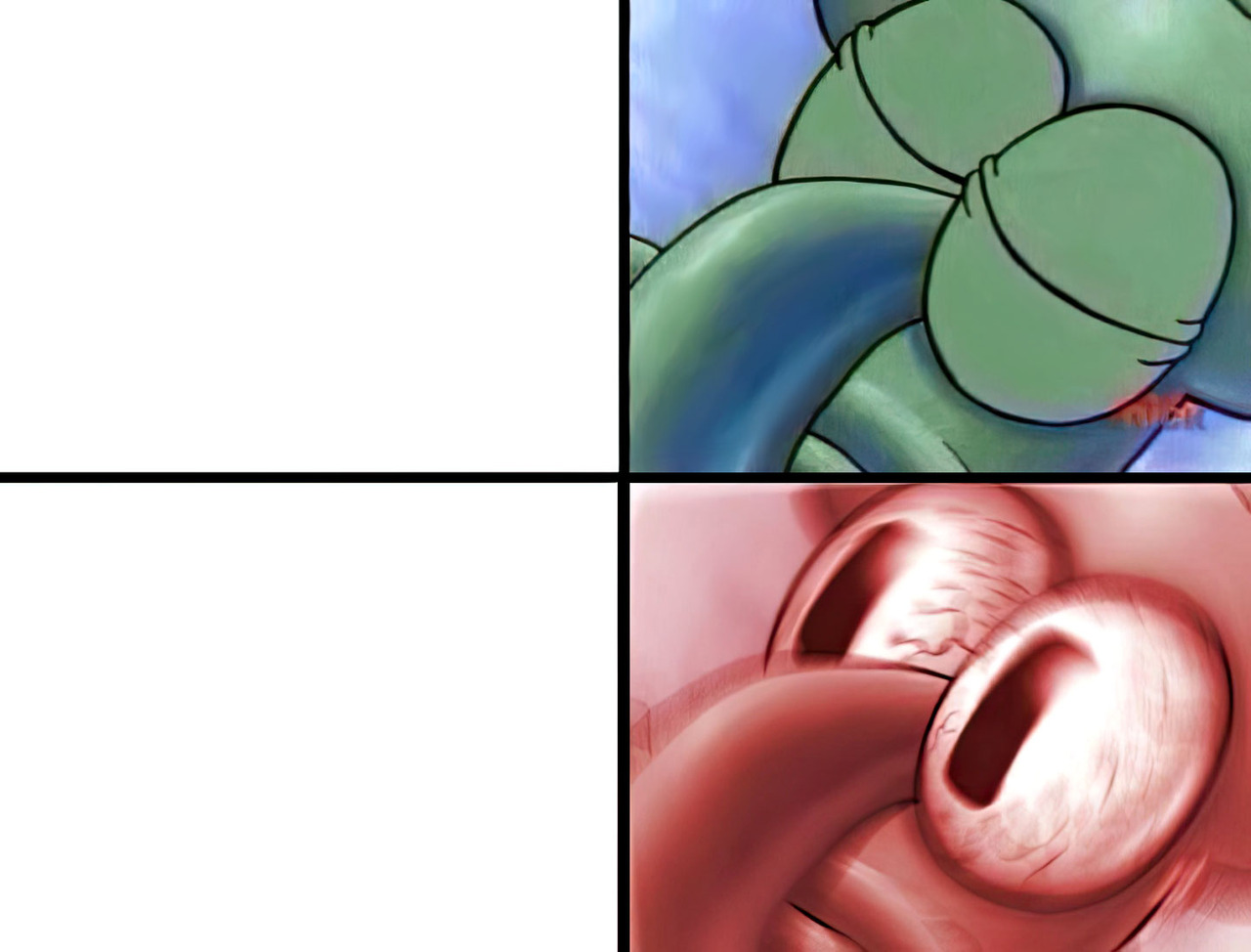 Squidward Looking Out the Window meme template image