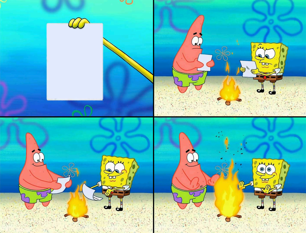 Let's Take Bikini Bottom and Push It Somewhere Else! Meme Template