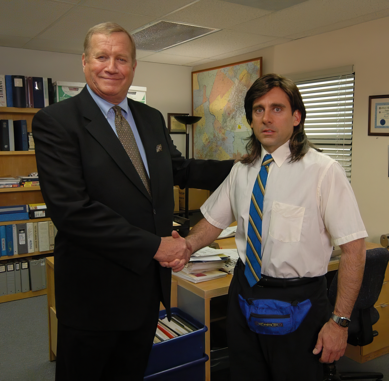 The Office Handshake (Michael Scott & Ed Truck) - Generated with Text to Meme