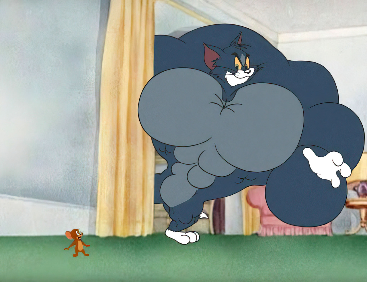 Swole Tom meme template image