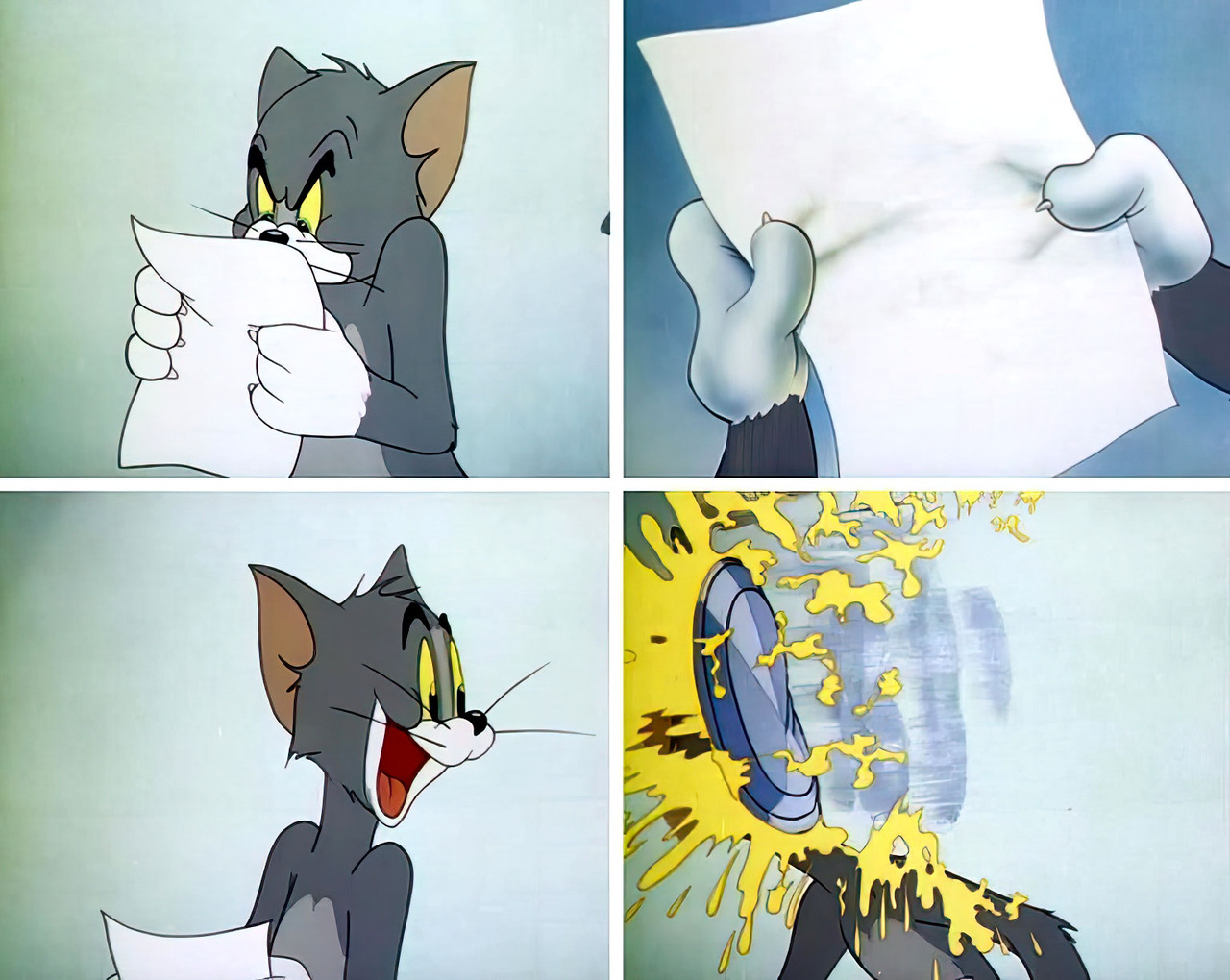 Tom Reading a Paper Meme Template