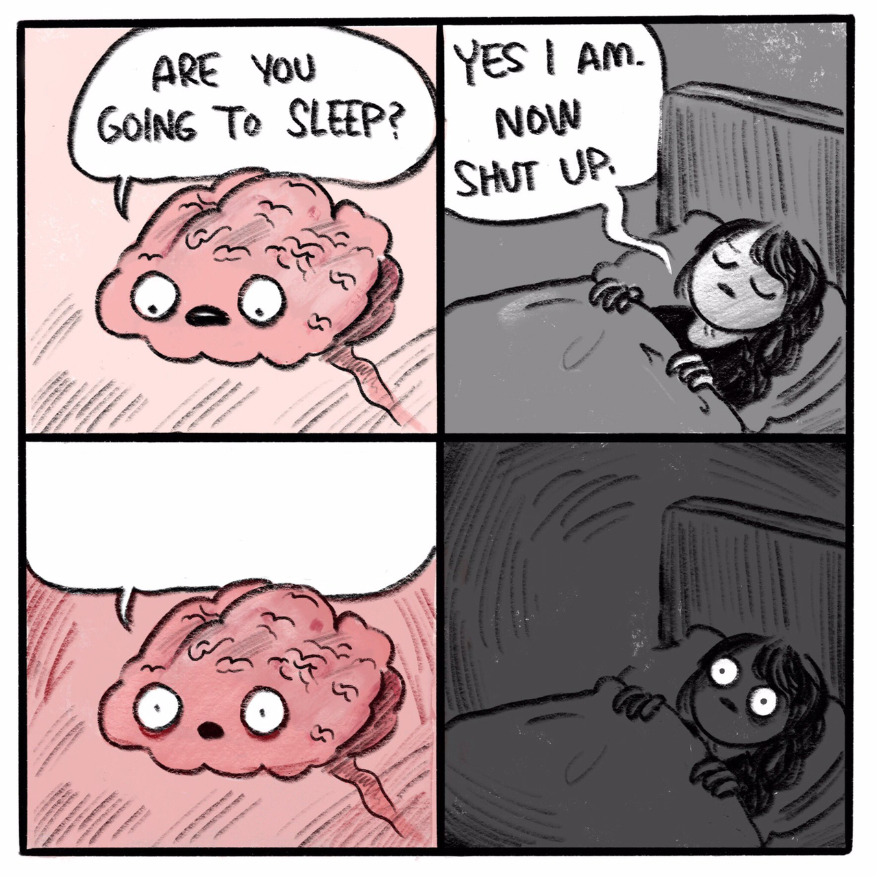 Brain Shut Up meme template image