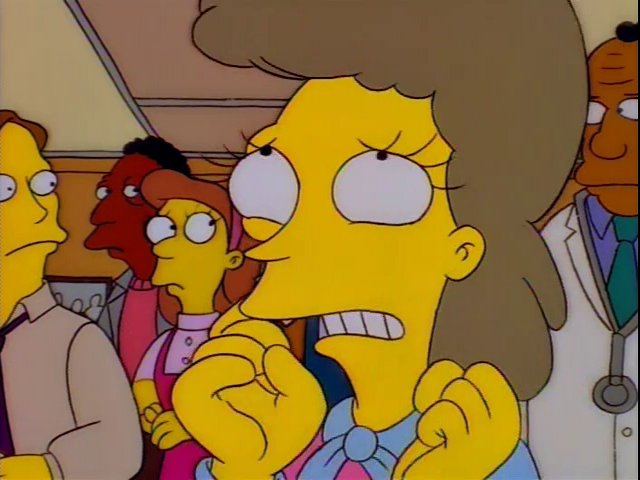 Simpsons Anxious Woman Meme Template