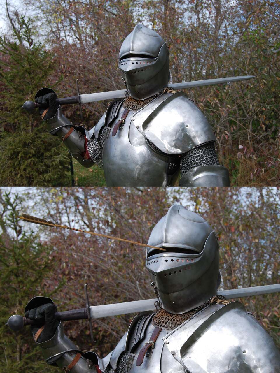 Knight Hit By Arrow Meme Template