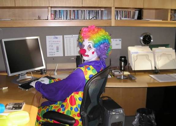 Clown at Computer Meme Template