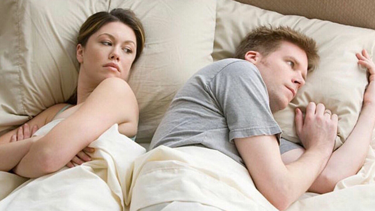 Couple in Bed Staring Meme Template