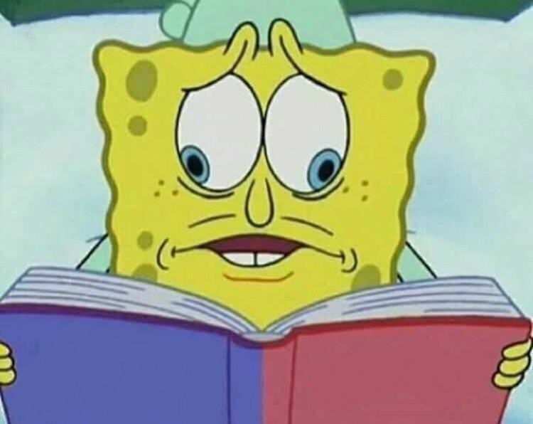 Spongebob Reading Meme Template