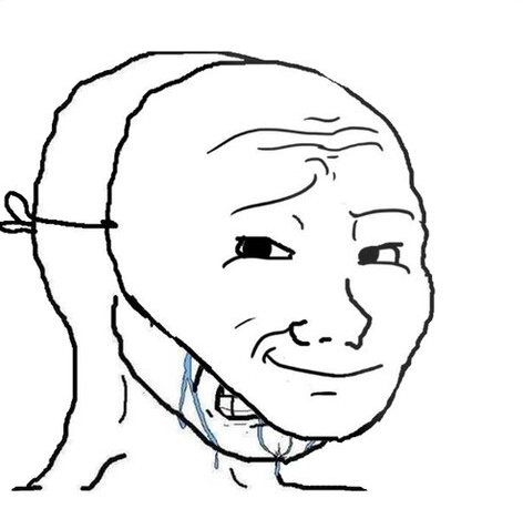 Mask Hiding Tears Meme Template