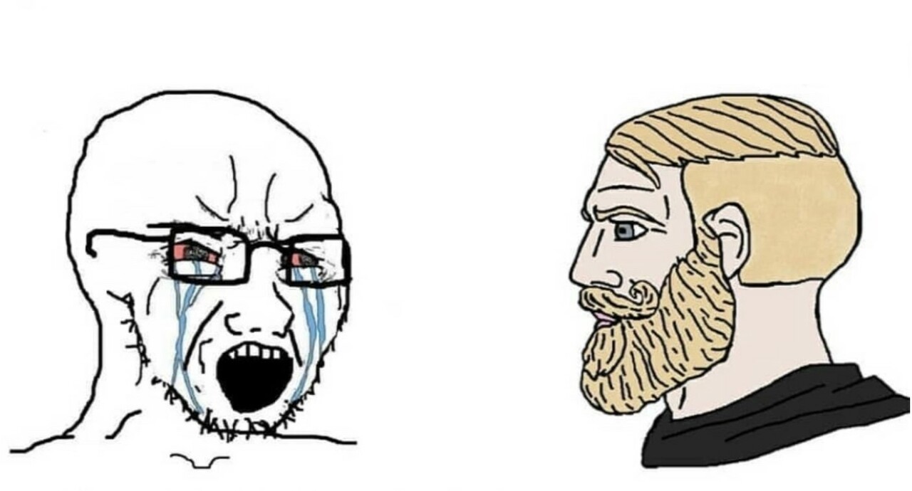 Virgin vs Chad Meme Template