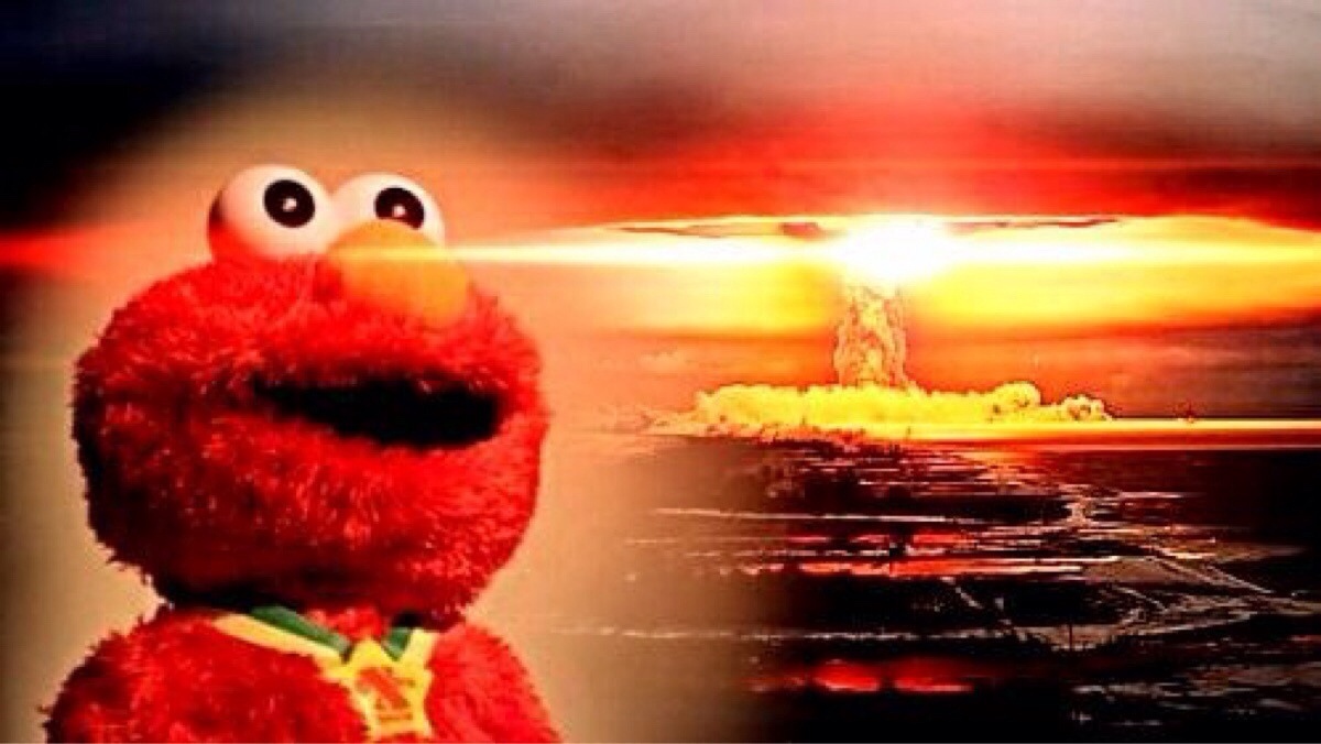 Evil Elmo Meme Template