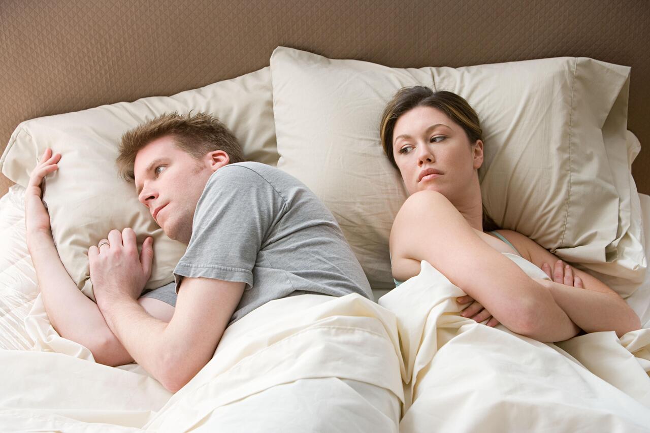 Couple in Bed Arguing Meme Template