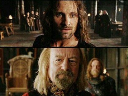 Aragorn and Théoden Meme Template