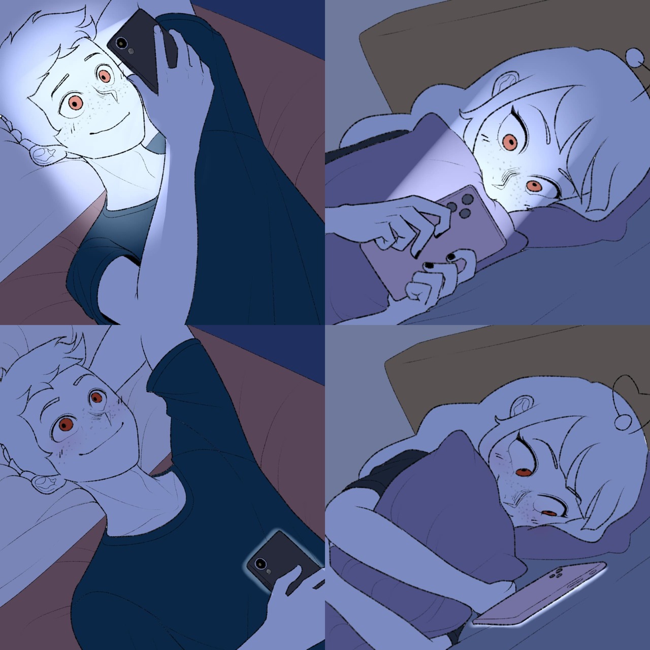 Phone Addiction Comic Meme Template