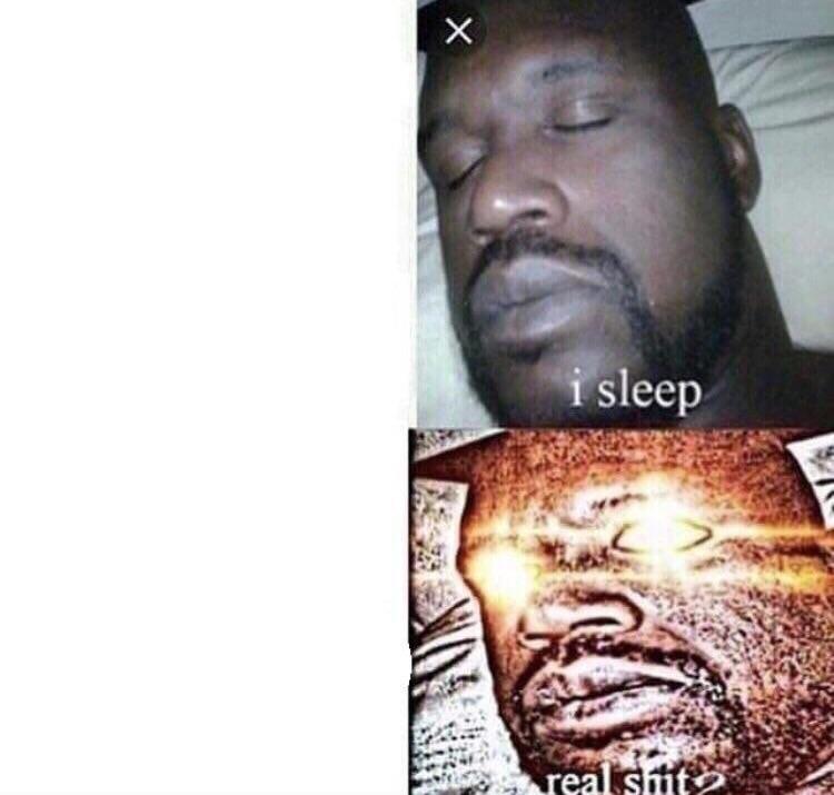 I Sleep Real Shit Meme Template
