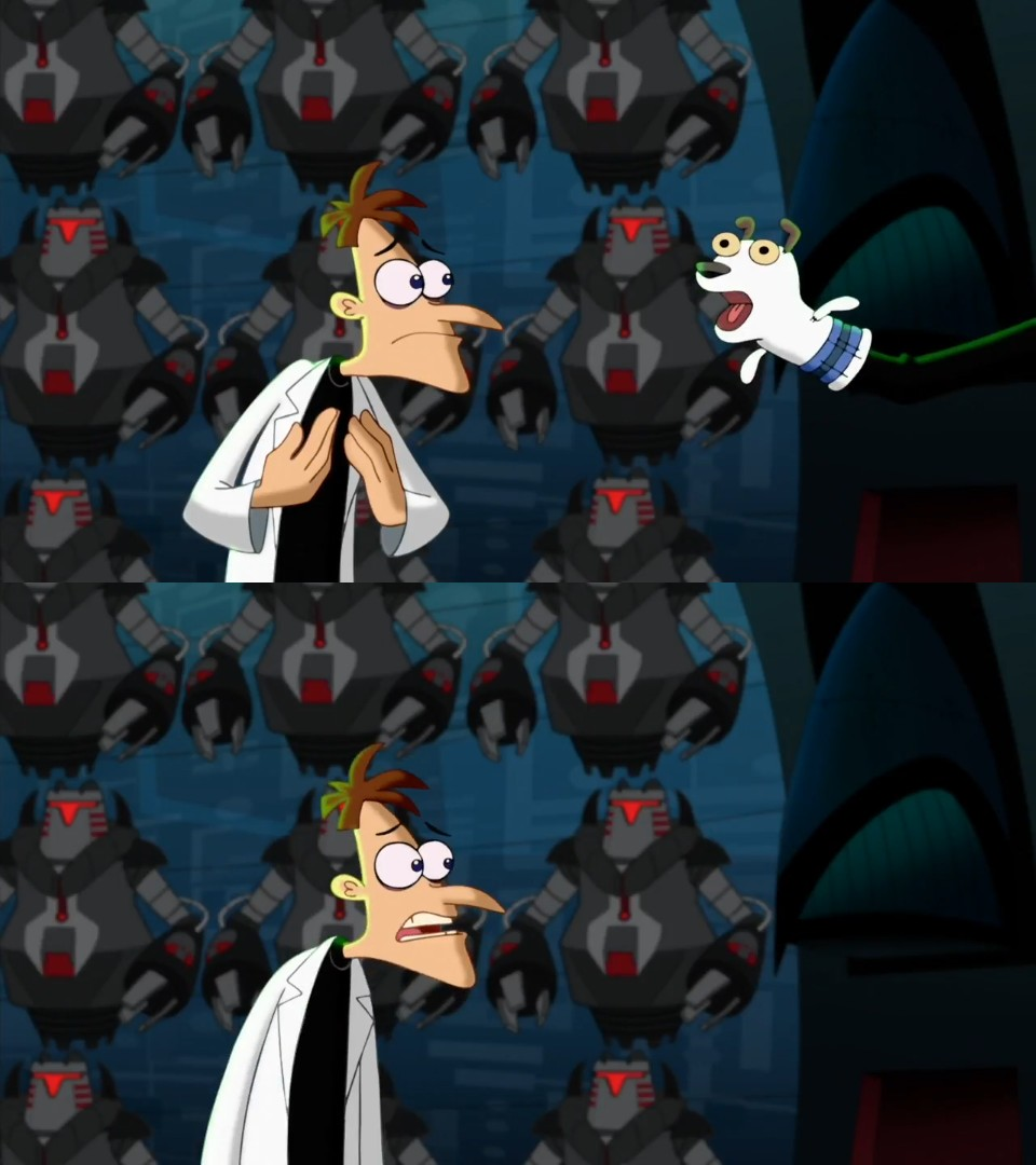 Doofenshmirtz Surrounded meme template image