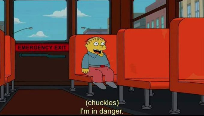 Ralph Wiggum in Danger Meme Template