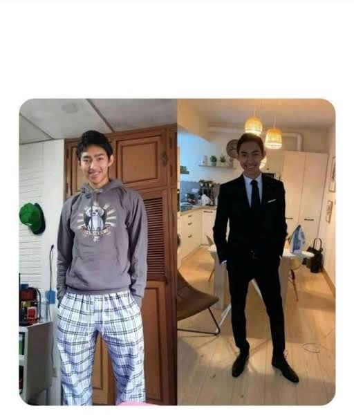 Before and After Suit Up Meme Template