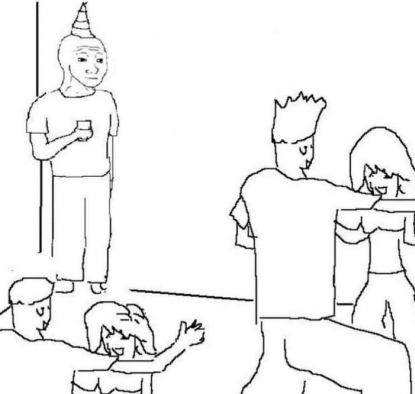 Wojak Party Meme Template