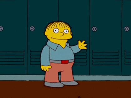 Ralph Wiggum Waving Meme Template