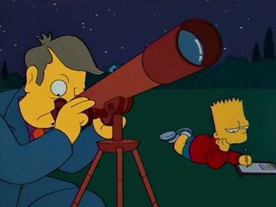 Skinner and Bart Stargazing Meme Template
