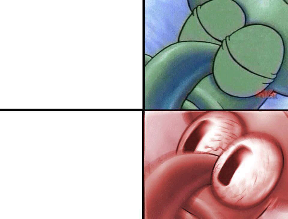 Squidward Looking Out The Window meme template image