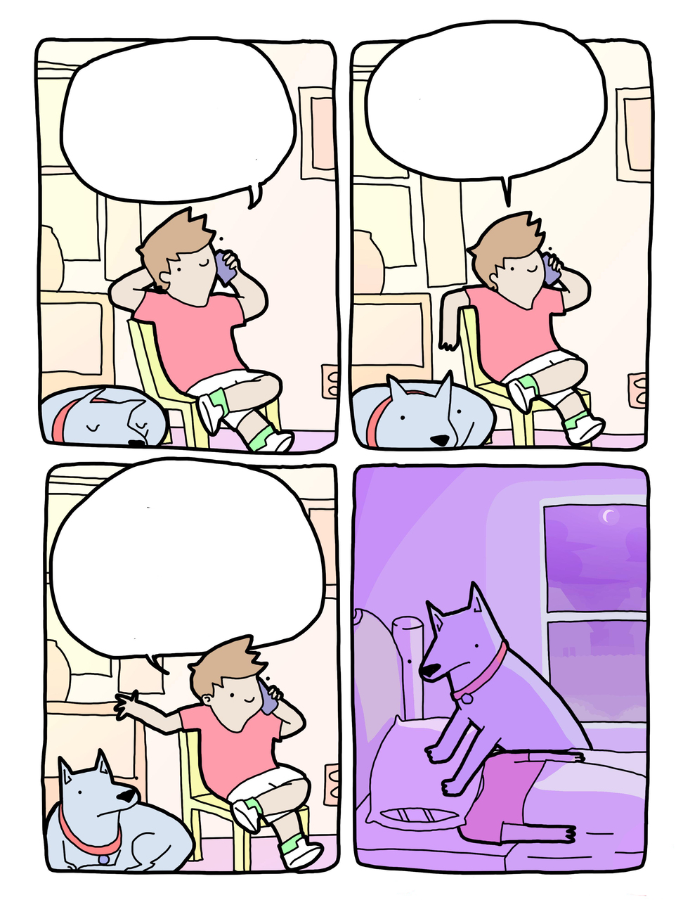 Dog Lying in Bed Comic meme template image