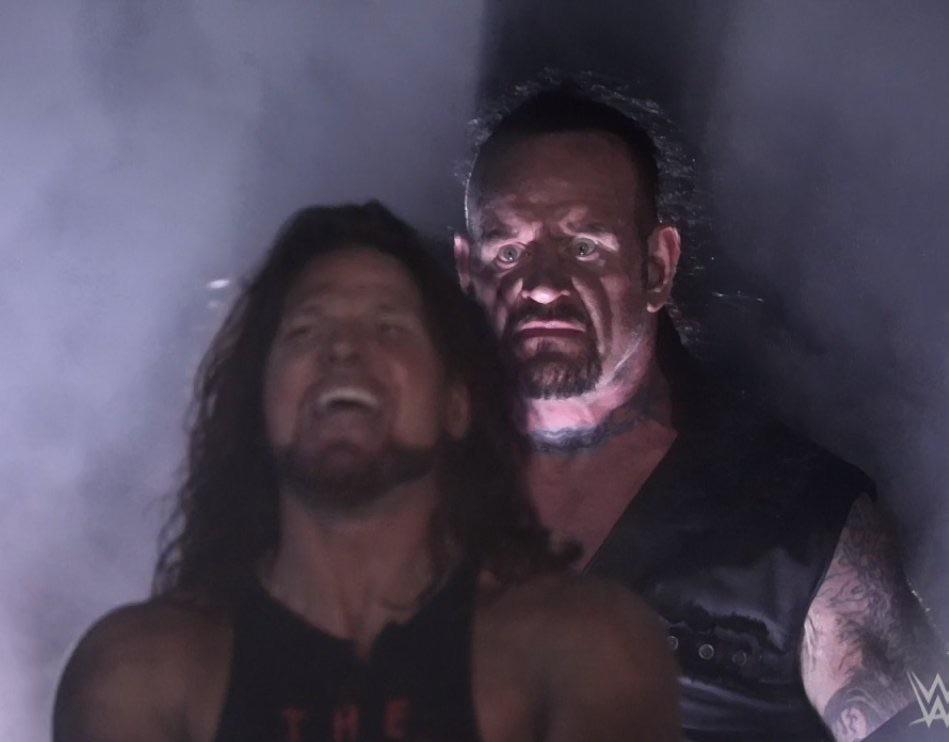 Undertaker Behind AJ Styles Meme Template