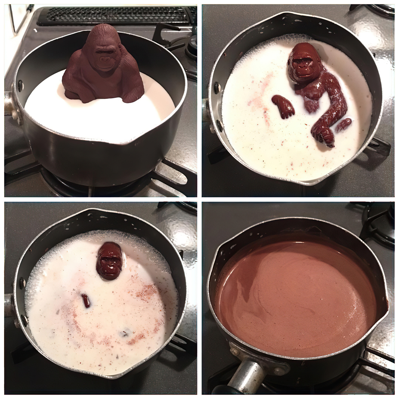 Melting Chocolate Gorilla meme template image