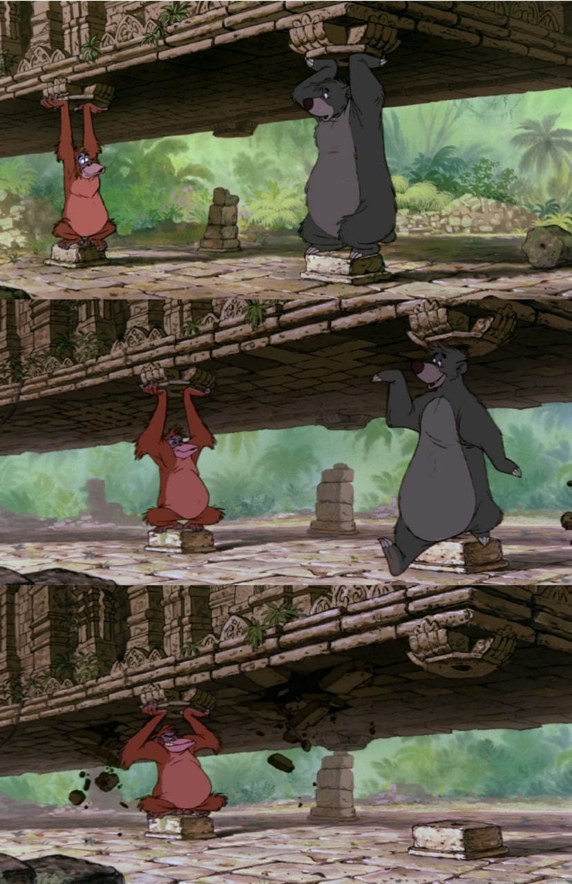 Baloo Ruins King Louie's Pad meme template image