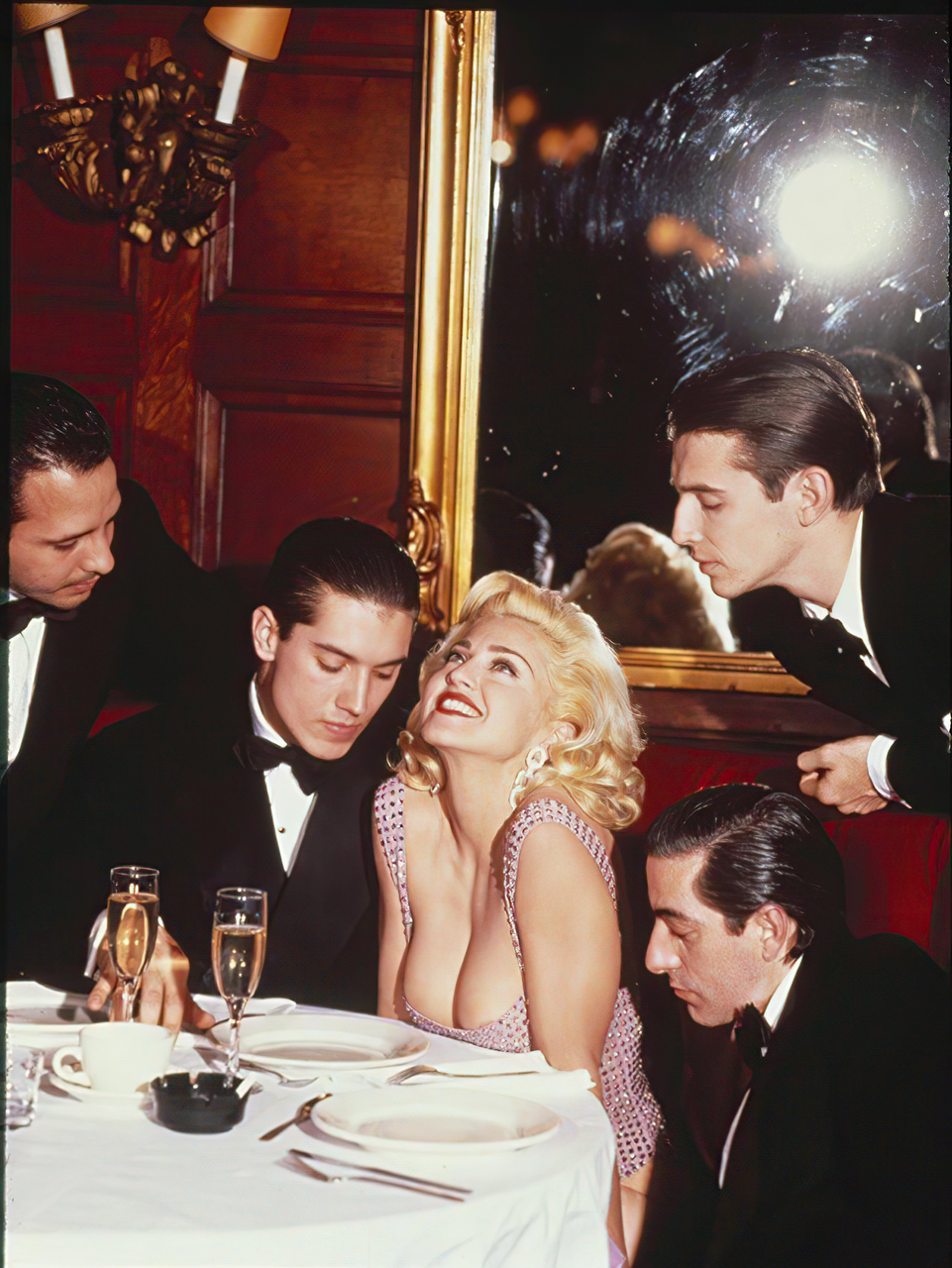 Madonna Surrounded By Men Meme Template