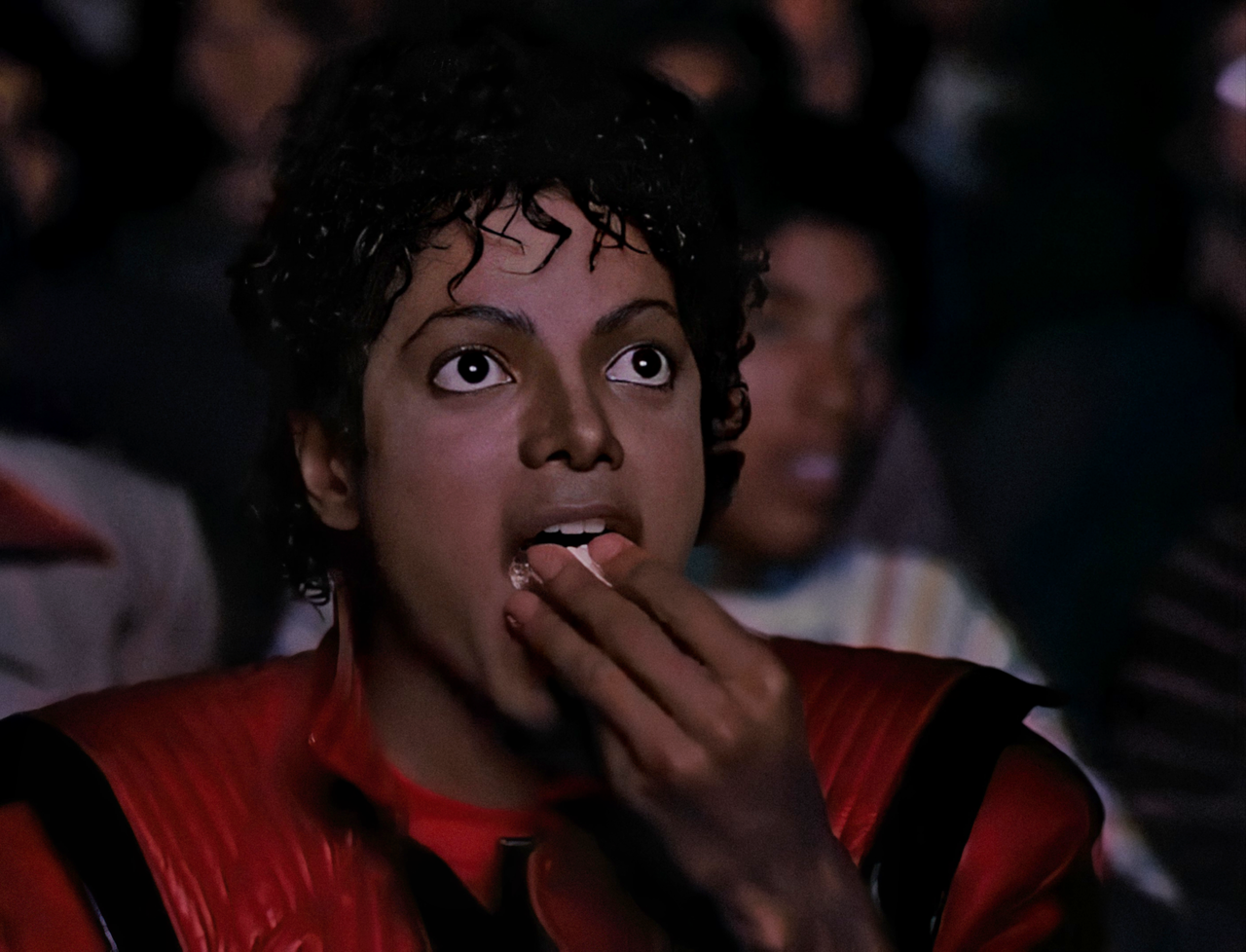 Michael Jackson Eating Popcorn - Generated with Text to Meme