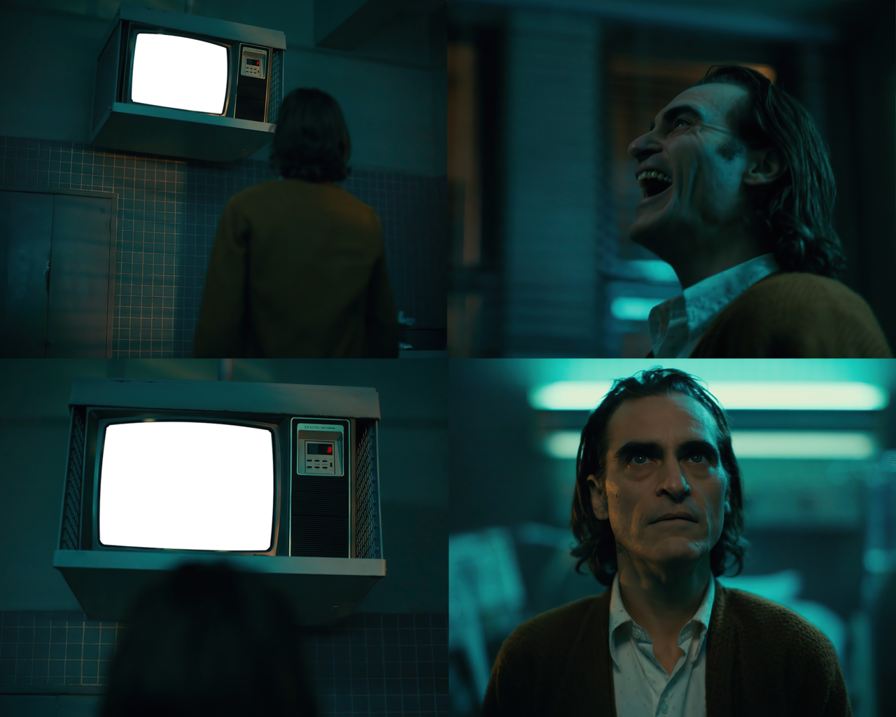 Joker Watching TV Then Crying meme template image