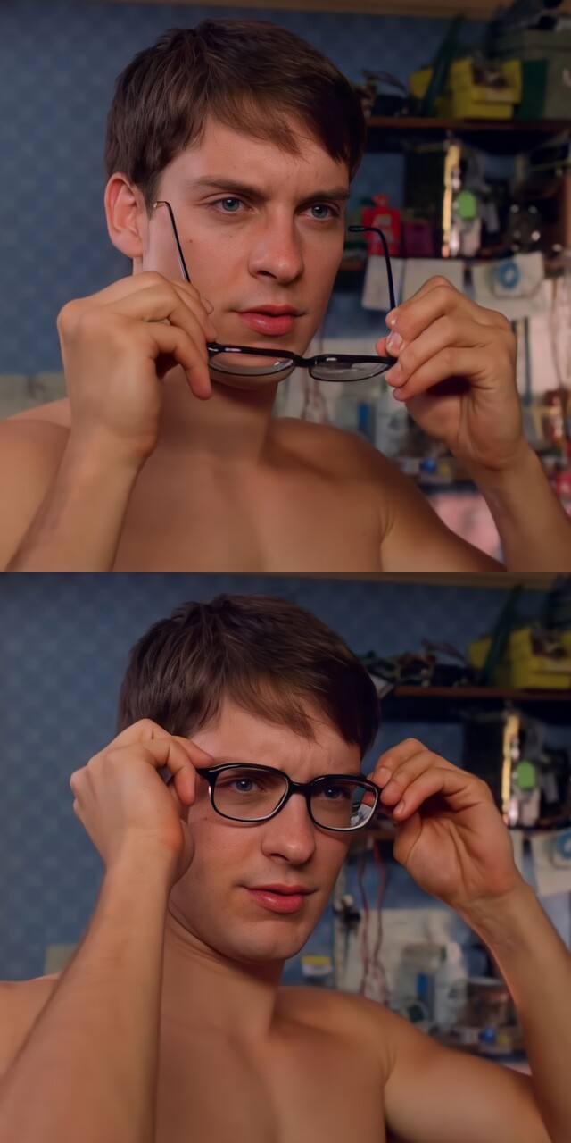 Peter Parker Glasses meme template image