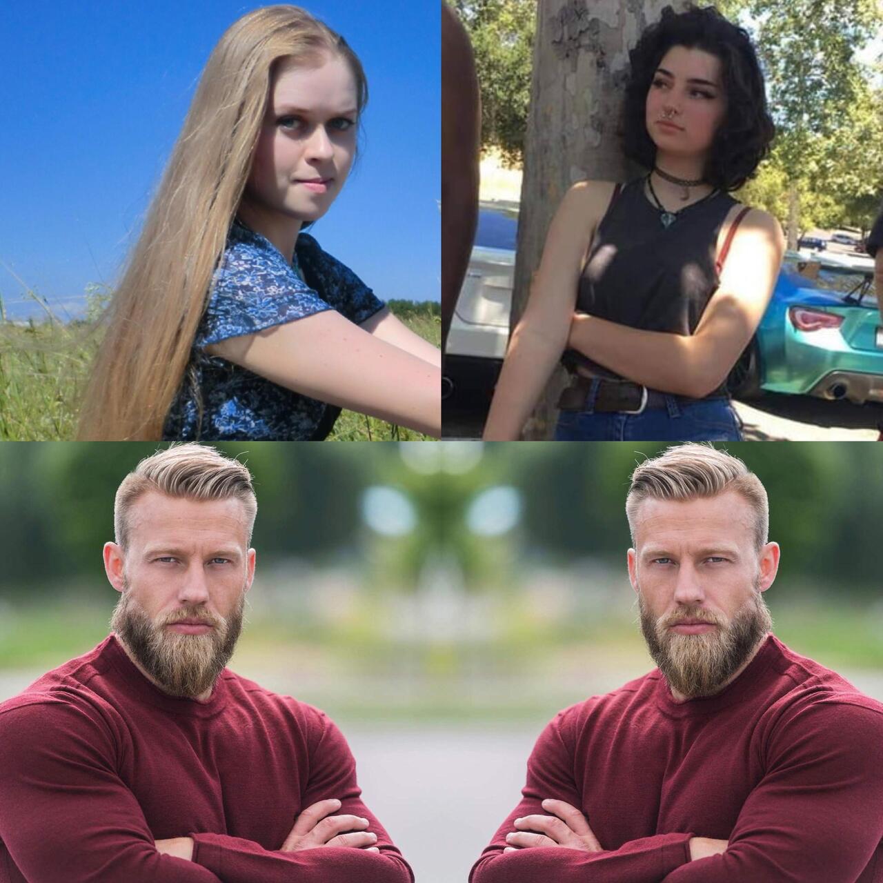 Chad vs Virgin meme template image