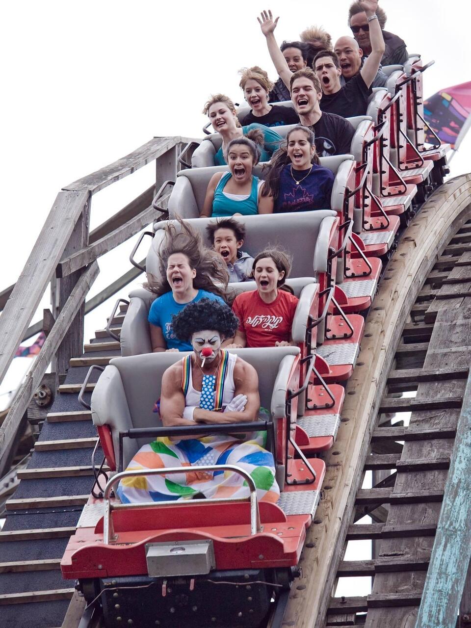 Roller Coaster Clown meme template image
