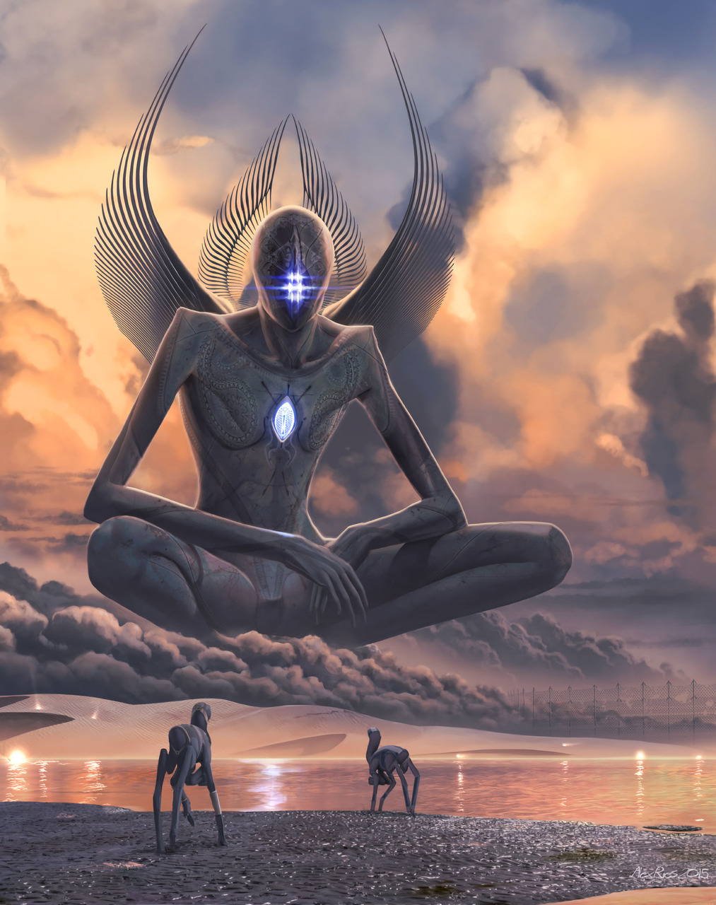 Alien God Overlooking Humanity Meme Template