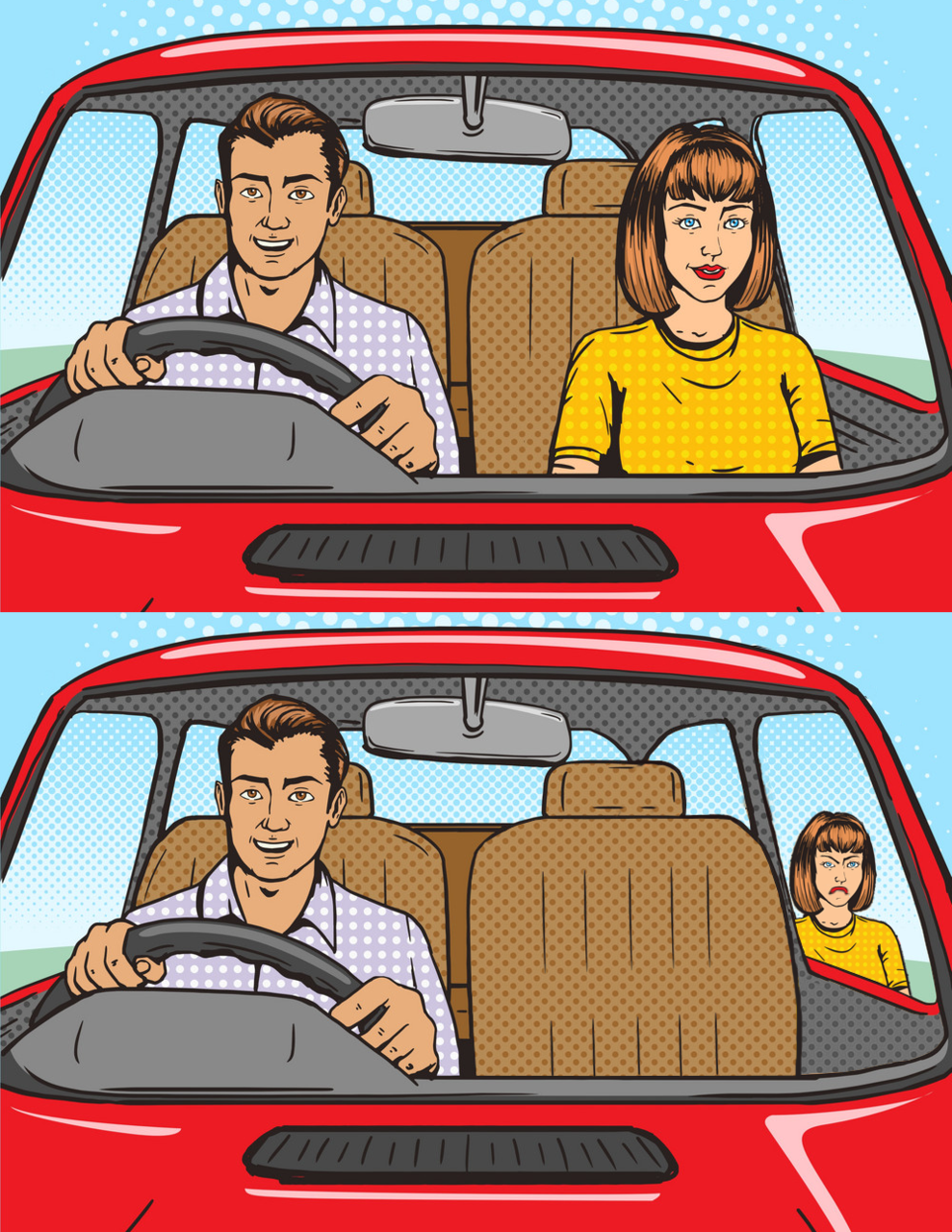 Woman Leaving Car meme template image