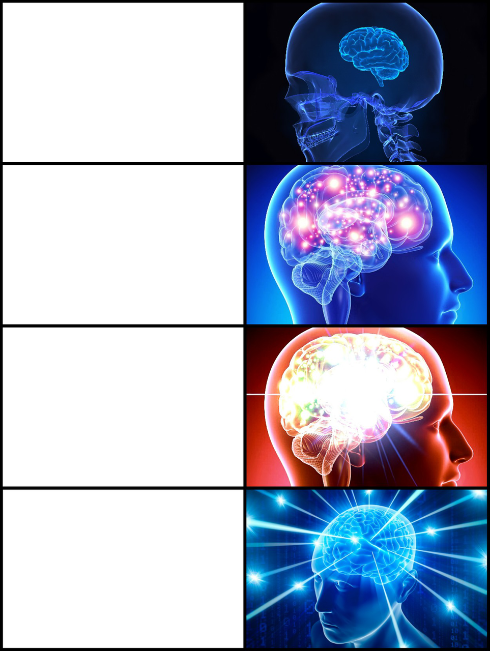 Expanding Brain meme template image