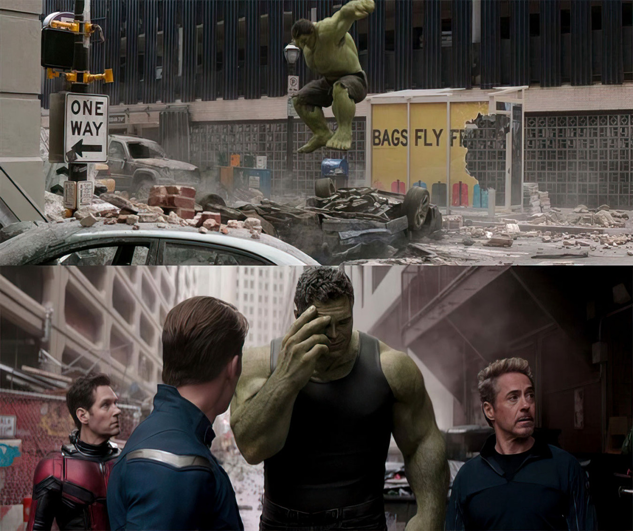 Hulk Fixing Everything Time Travel meme template image