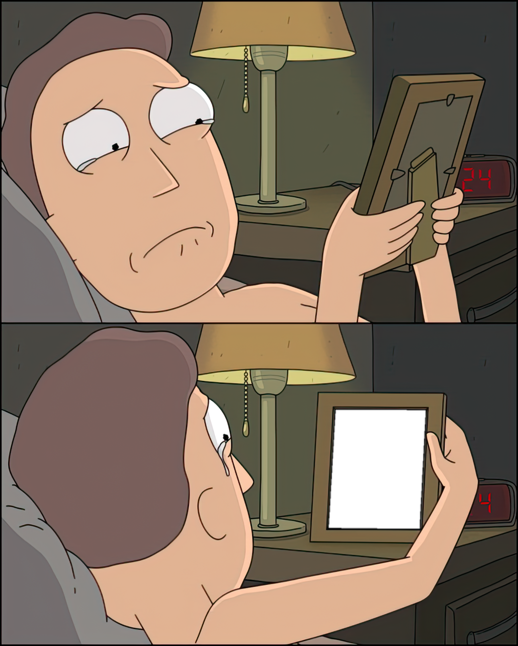 Jerry Looking At Photo Frame meme template image